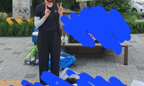 노점 판매 현장